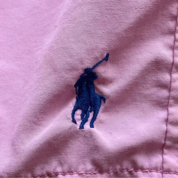 Ralph Lauren Mens XXL Classic Solid Pink Swim Trunks Suit Shorts Lined 5" Nylon - Picture 2 of 11